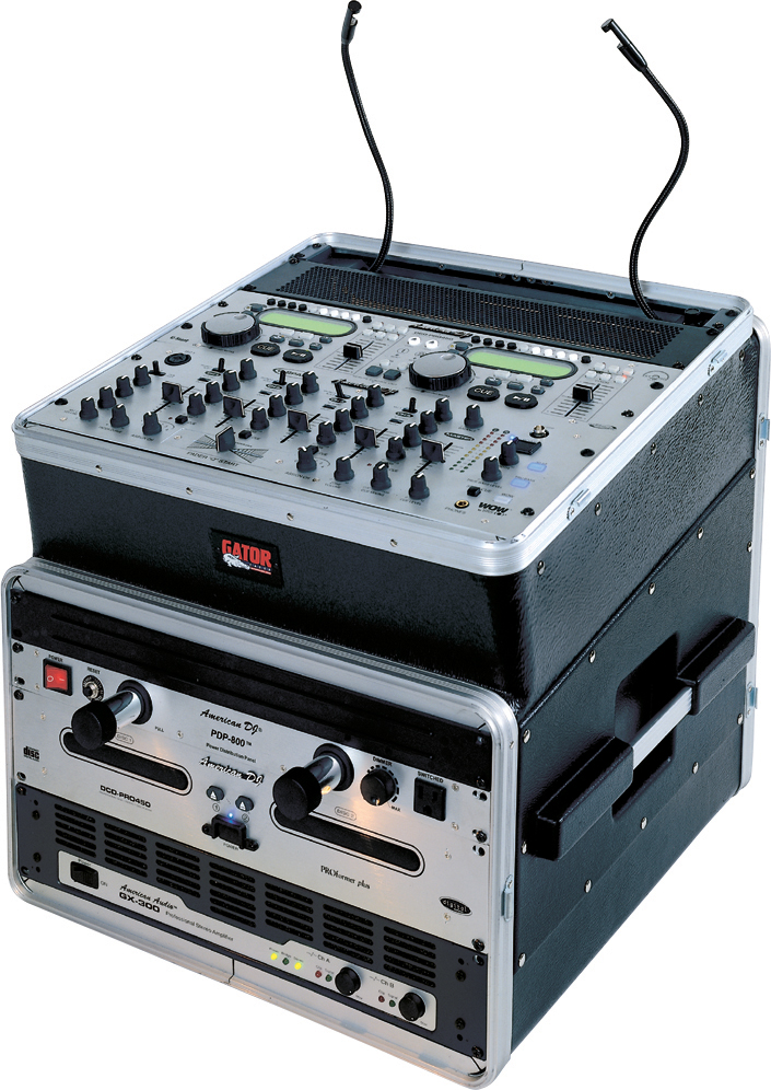 10U Top, 8U Side Console Audio Rack-GRC-10X8