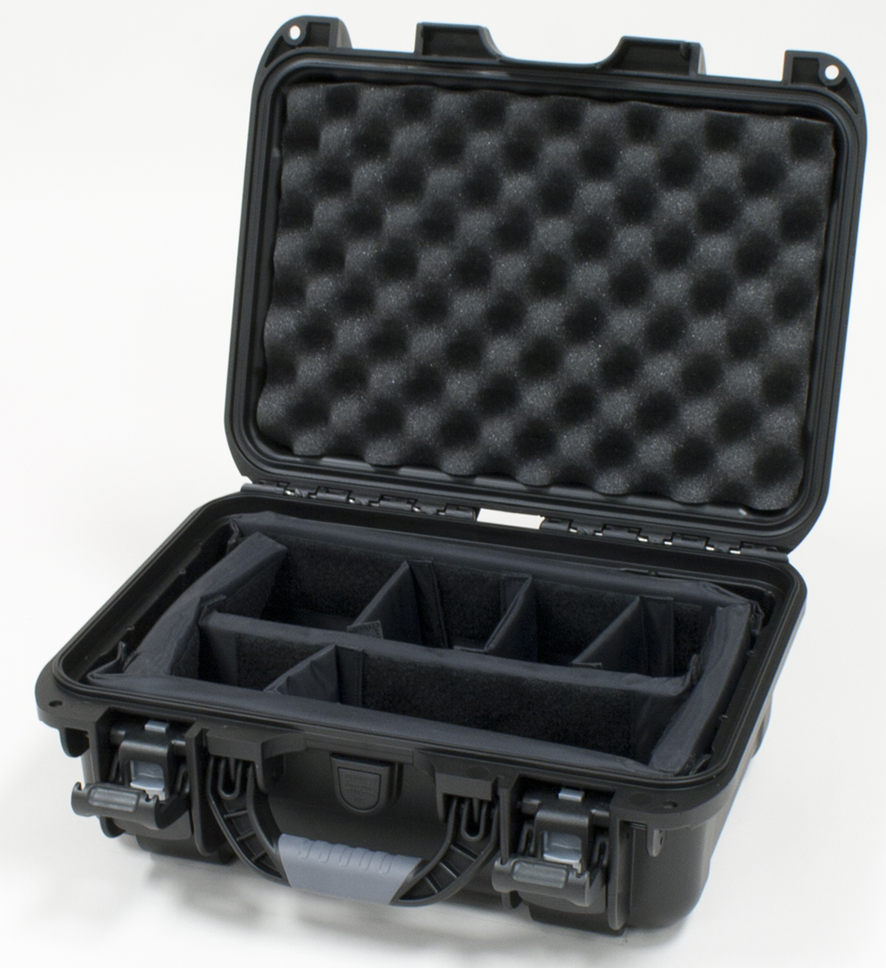 Waterproof case w/divider system; 13.8″x9.3″x6.2″-GU-1309-06-WPDV