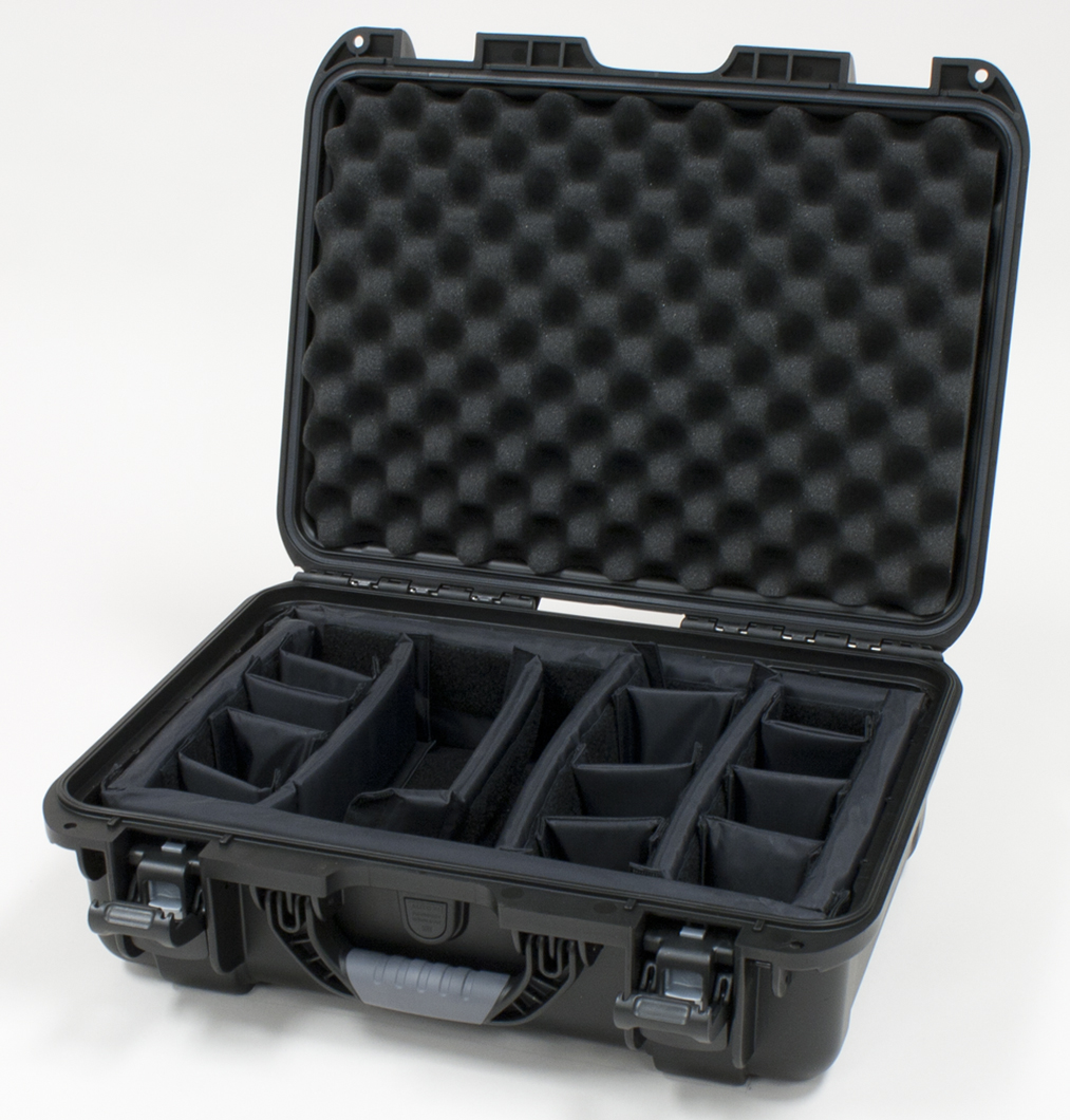 Waterproof case w/ divider system; 17″x11.8″x6.4″-GU-1711-06-WPDV