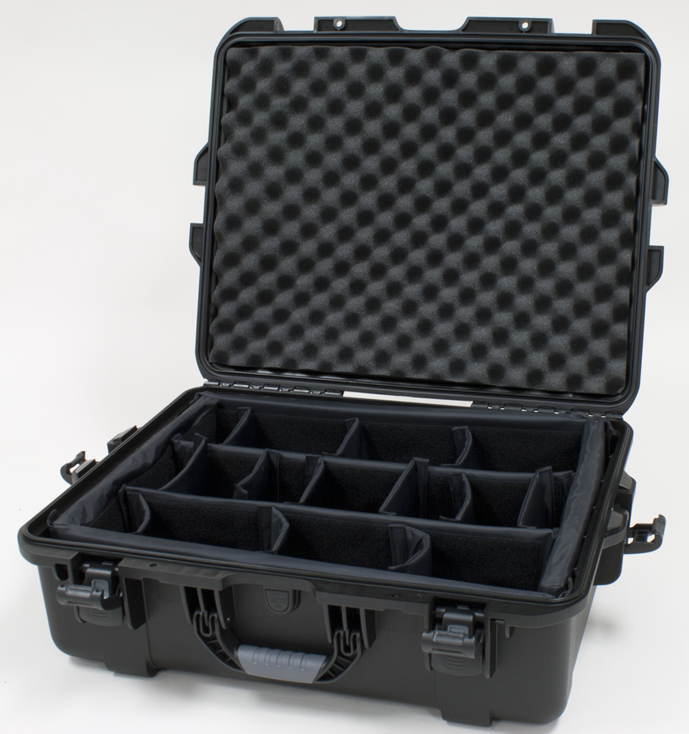 Waterproof case w/ divider system; 22″x17″x8.2″-GU-2217-08-WPDV