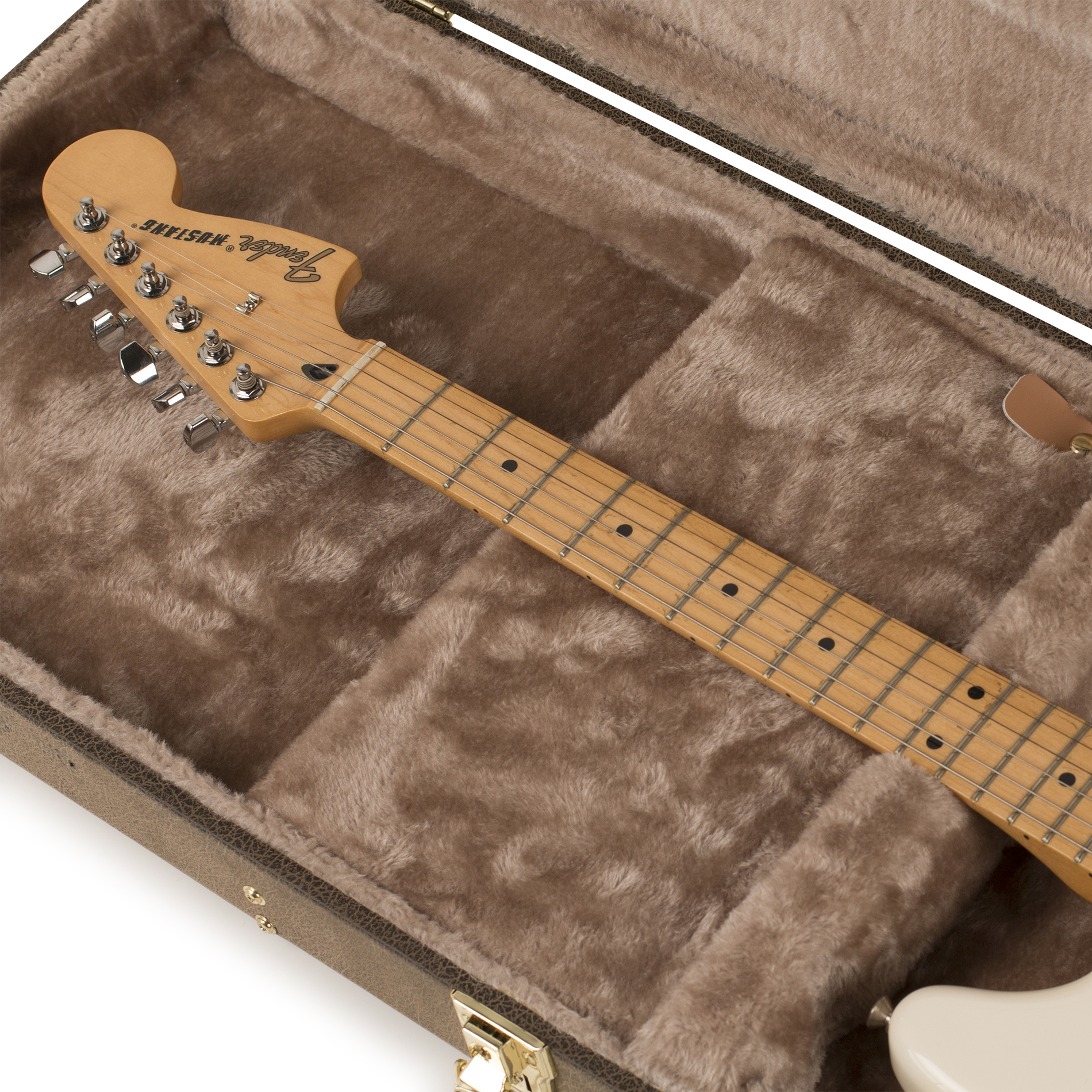 Electric Guitar Deluxe Wood Case, Vintage Brown-GW-ELECT-VIN