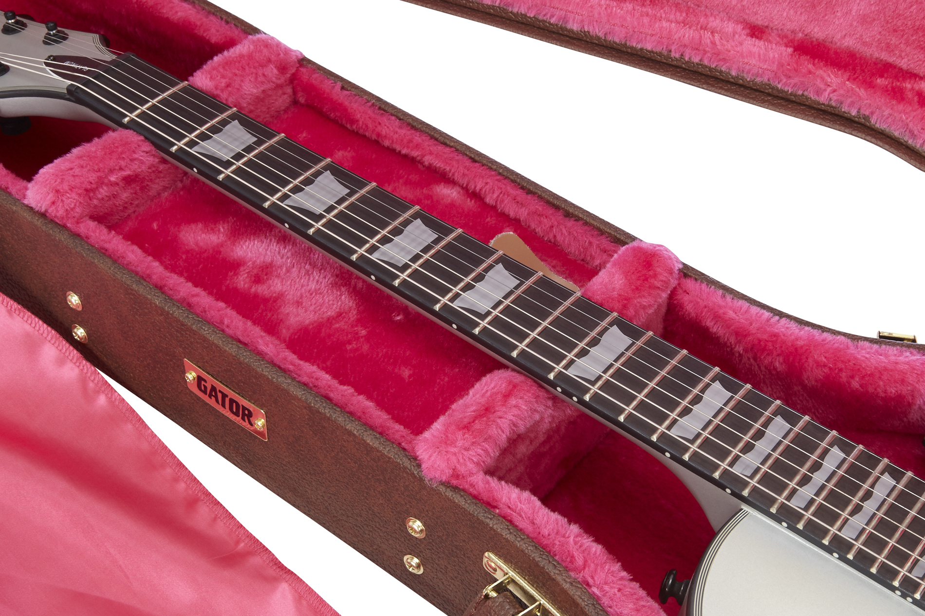 Gibson Les Paul® Guitar Deluxe Wood Case, Brown-GW-LP-BROWN