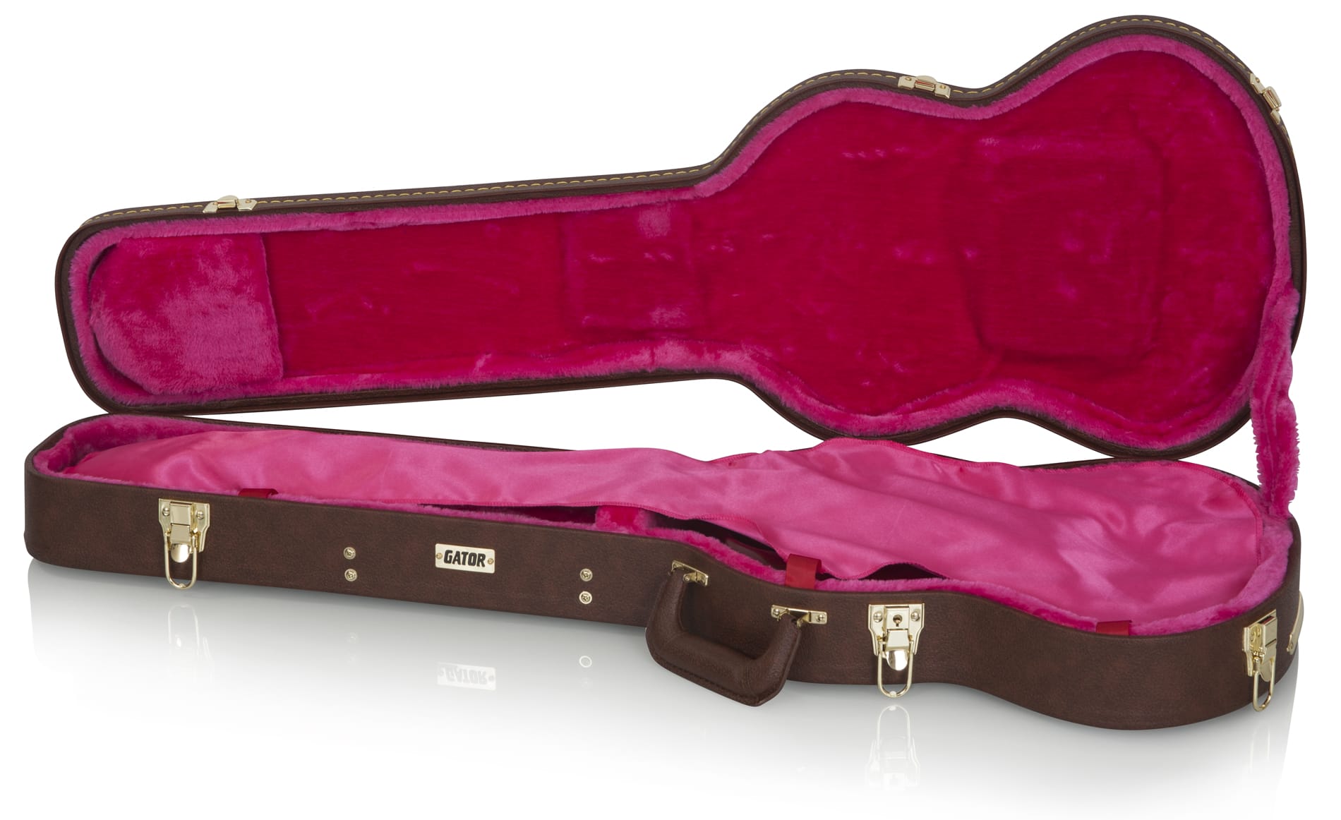 Gibson SG® Guitar Deluxe Wood Case, Brown-GW-SG-BROWN