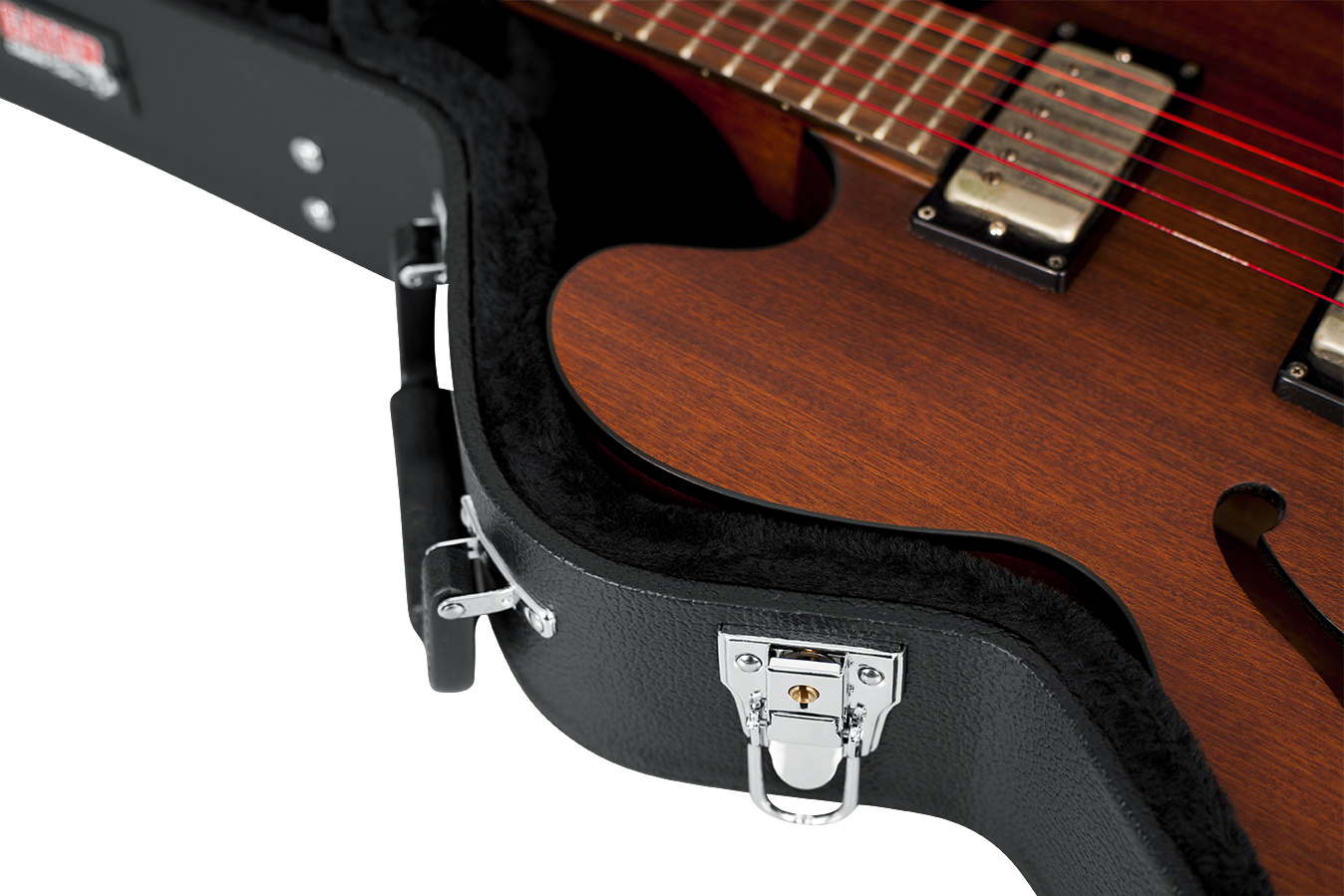 Semi-Hollow Style Guitar Wood Case-GWE-335