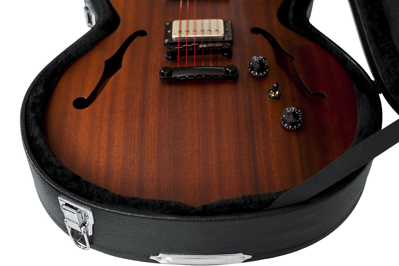 Semi-Hollow Style Guitar Wood Case-GWE-335