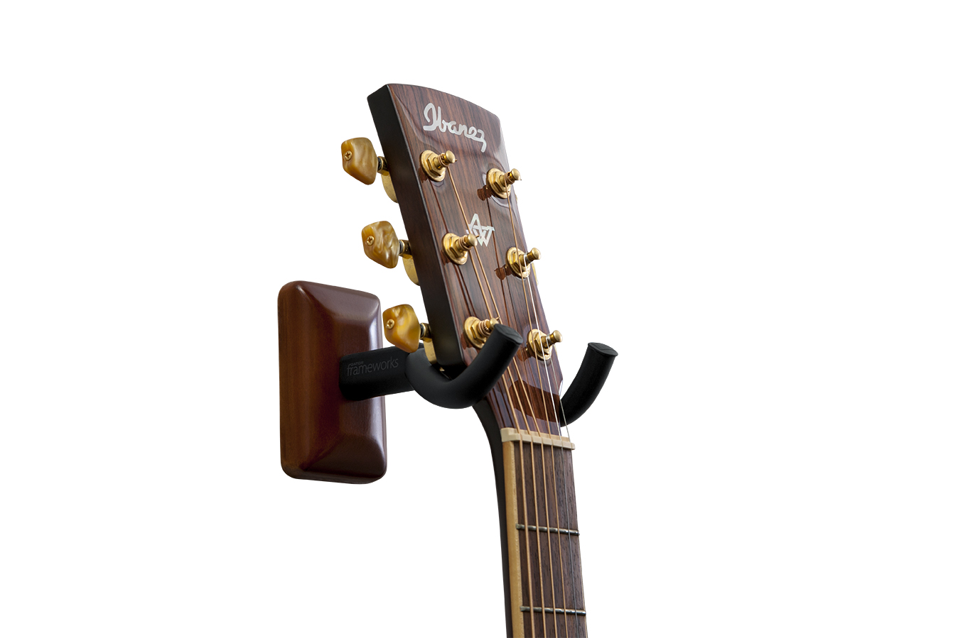 Mahogany Wall Mount Guitar Hanger-GFW-GTR-HNGRMHG