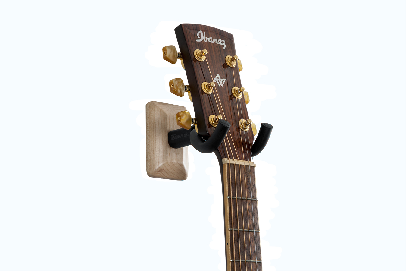Maple Wall Mount Guitar Hanger-GFW-GTR-HNGRMPL