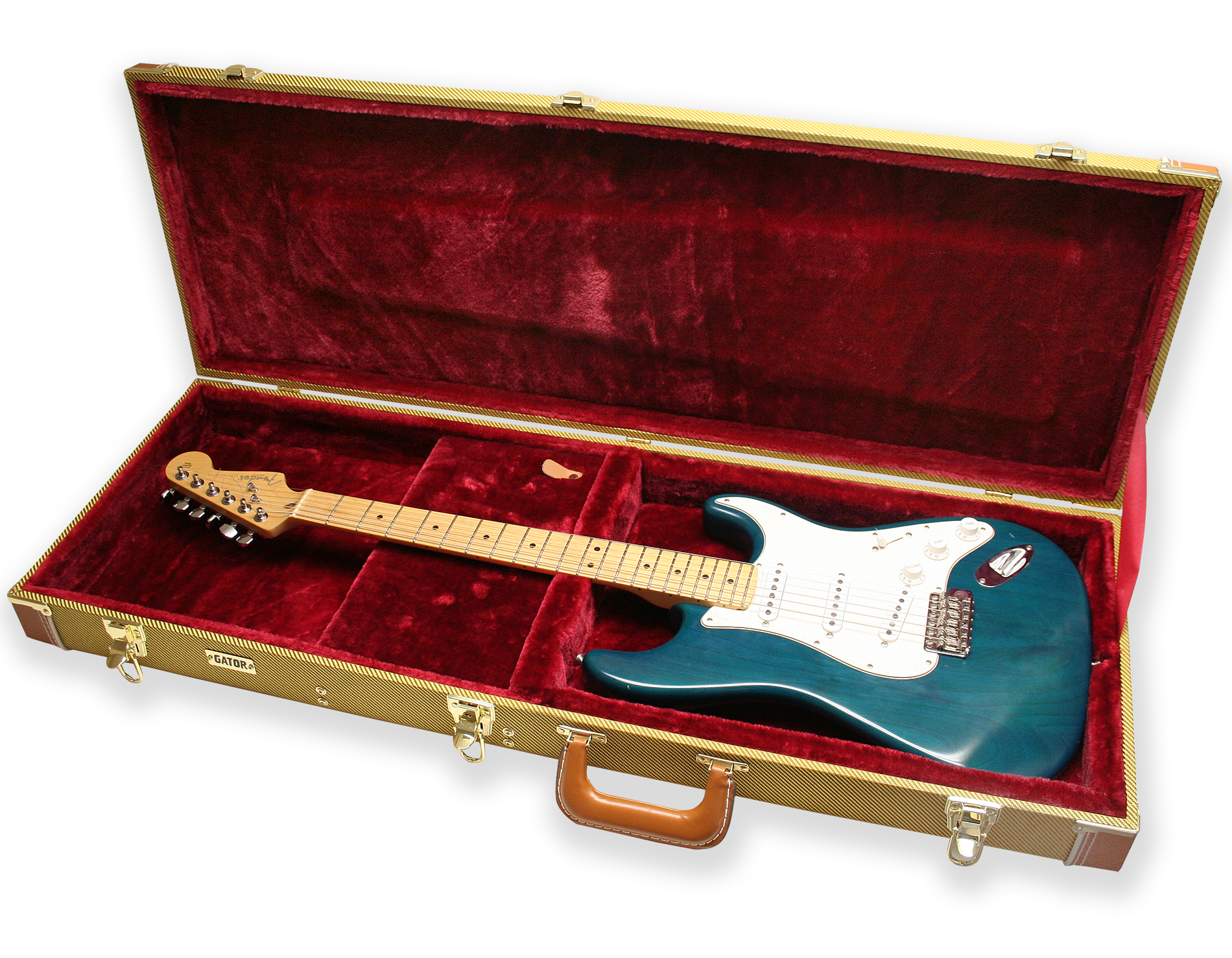 Electric Guitar Deluxe Wood Case, Tweed-GW-ELECTRIC-TW