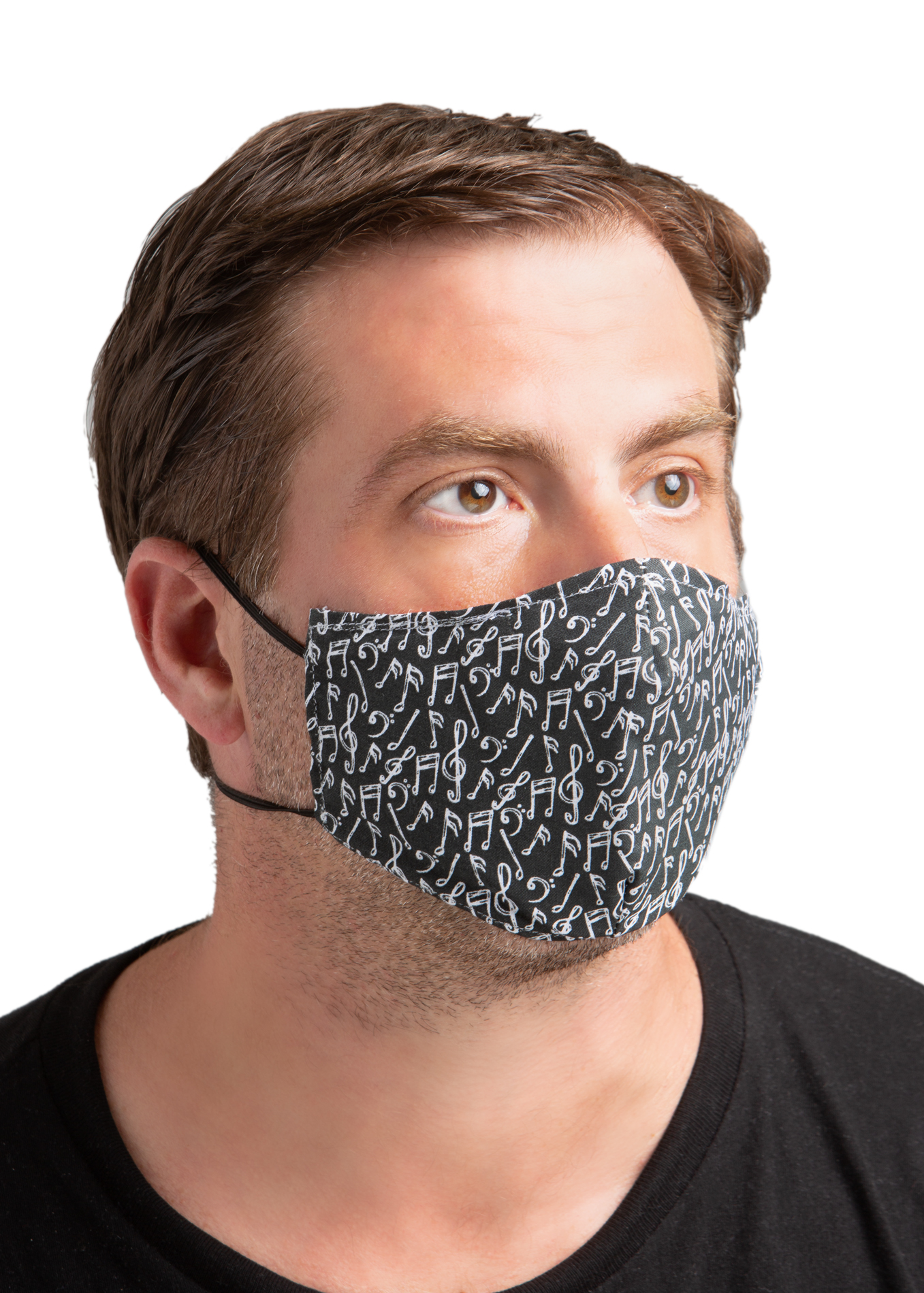 Face Mask with Replaceable Filter in Music Notes-MSK-MUS