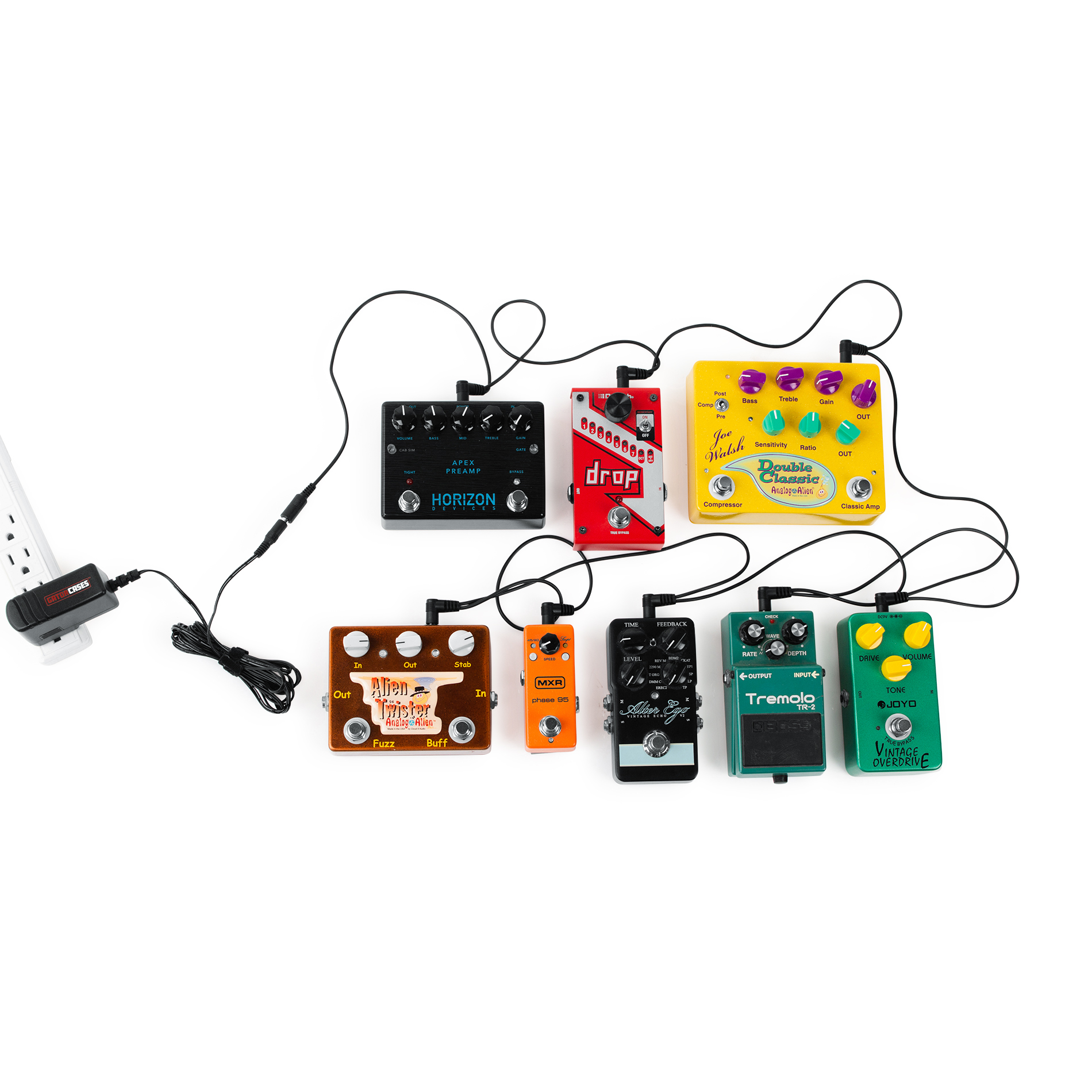 Pedalboard Power Supply; Wall Wart Combo Pack-GTR-PWR-1MAX