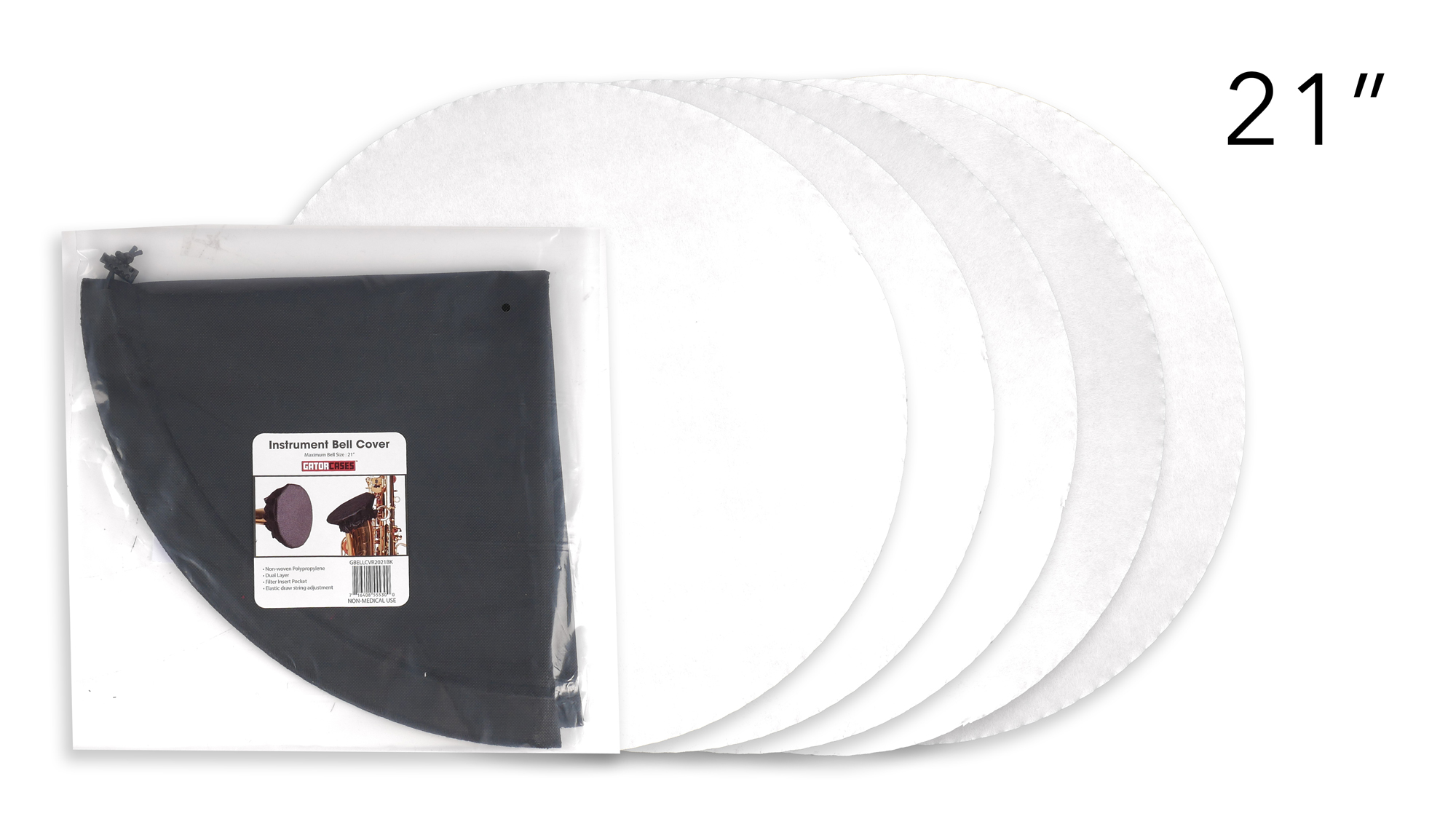 5 pack of 21 inch MERV 13 filters – GBELLCVR2021BK-GBELLCVR2021FILTER