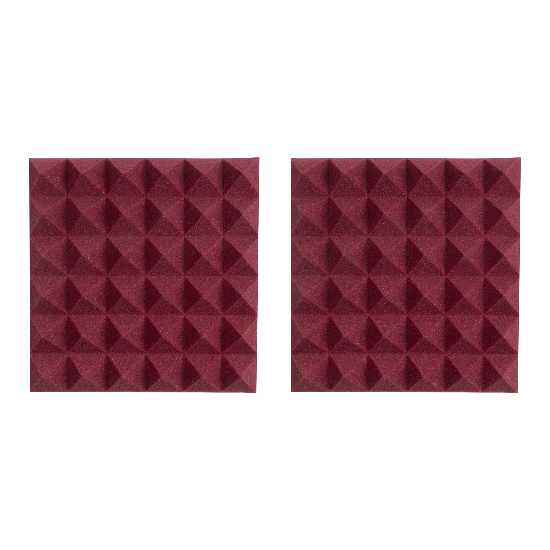 2 Pack of Burgundy 12×12″ Acoustic Pyramid Panel-GFW-ACPNL1212PBDY-2PK