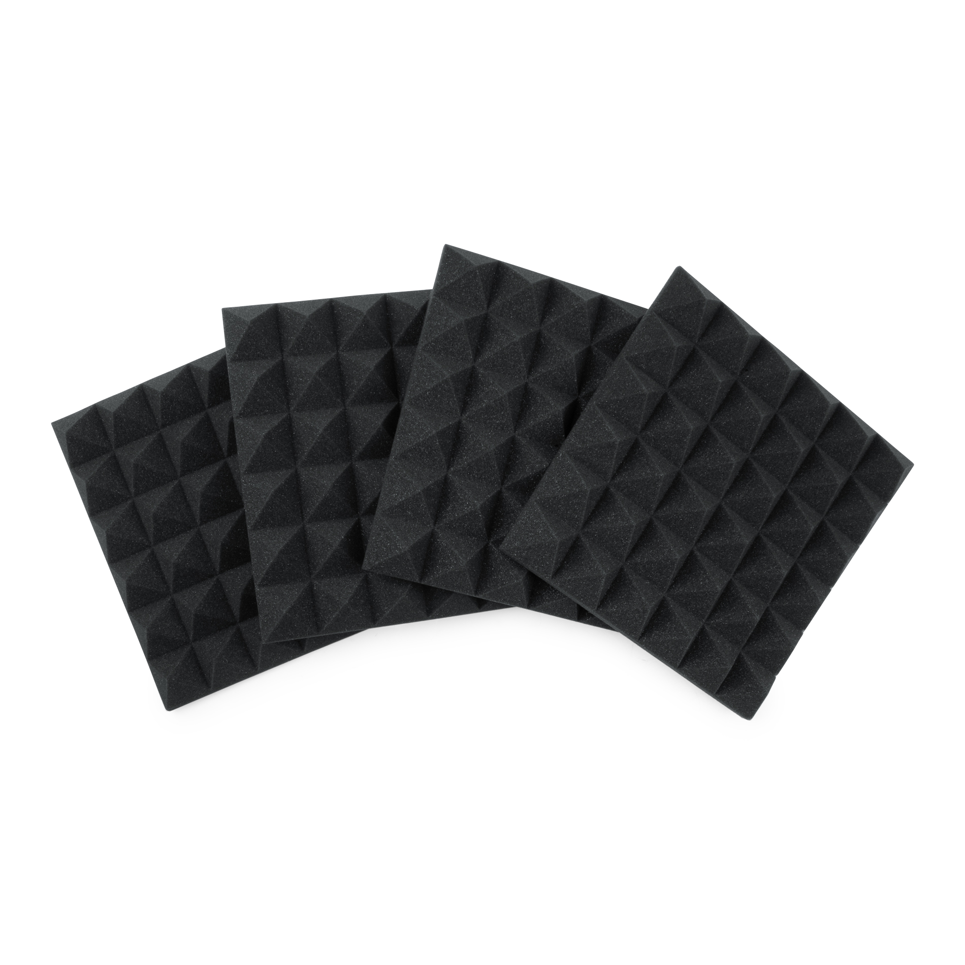 4 Pack of Charcoal 12×12″ Acoustic Pyramid Panel-GFW-ACPNL1212PCHA-4PK