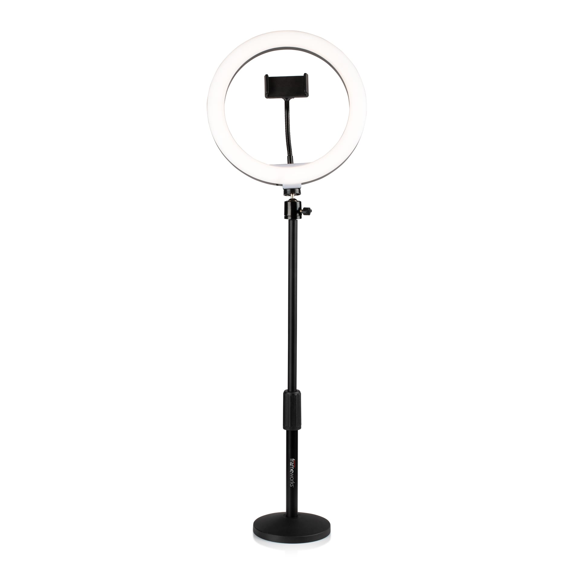 Ring Light Round Base Desktop Stand W Phone Clamp GFW