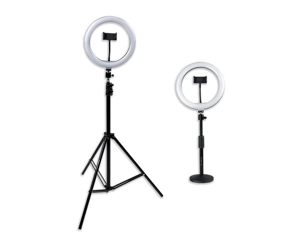 Set Of Two Stands Ring Lights Phone Holders GFW RINGLIGHTSET