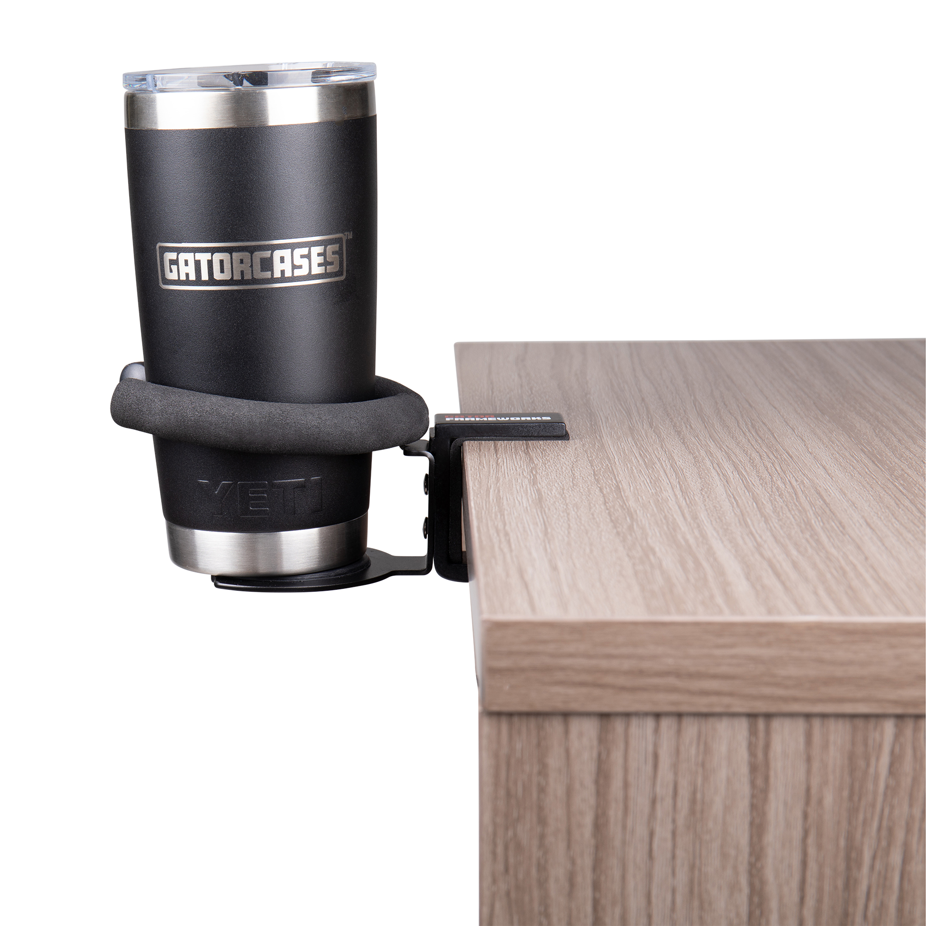 Single Cup Clamping Beverage Holder for Desk Edge-GFW-SINGLECUP-DESK