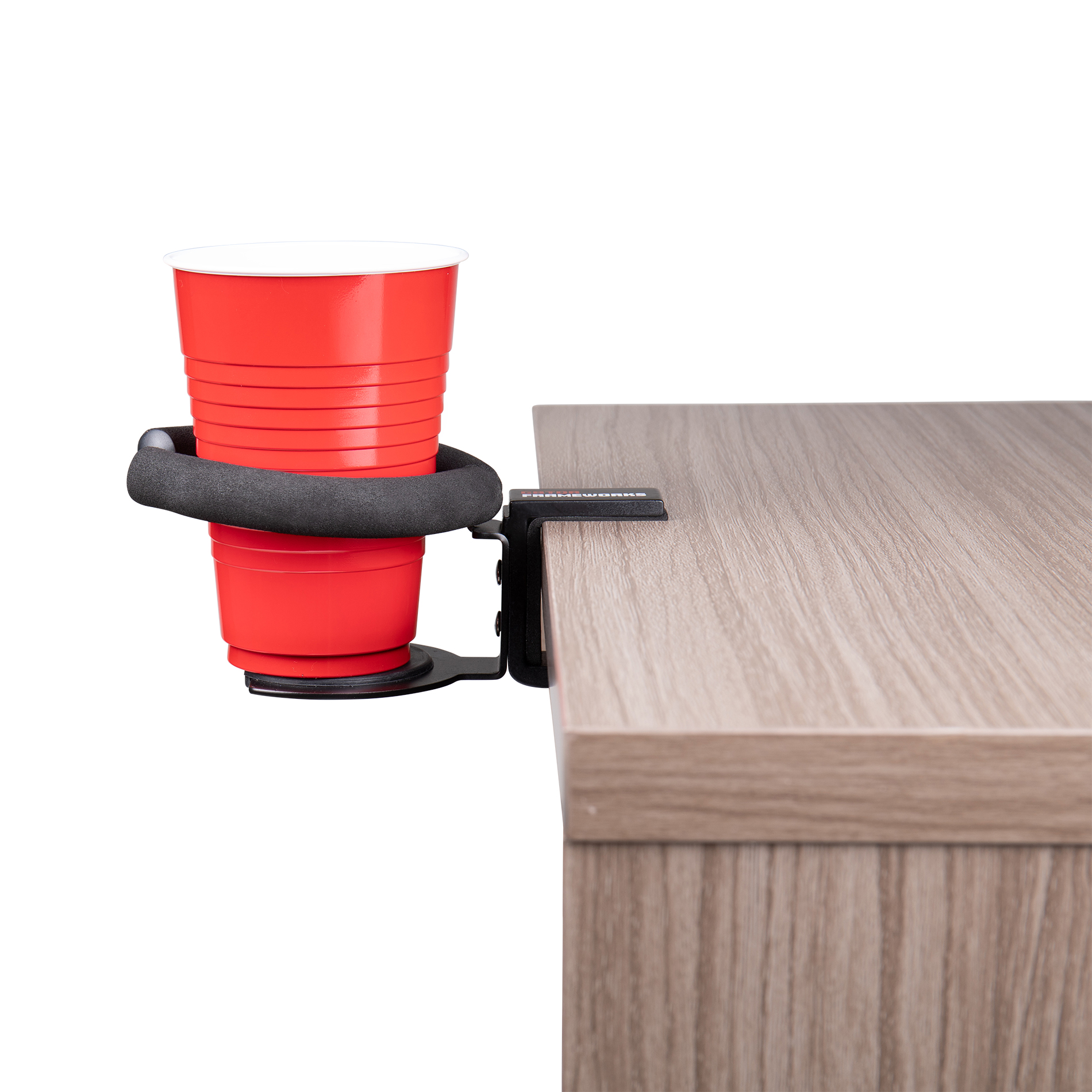 Single Cup Clamping Beverage Holder for Desk Edge-GFW-SINGLECUP-DESK
