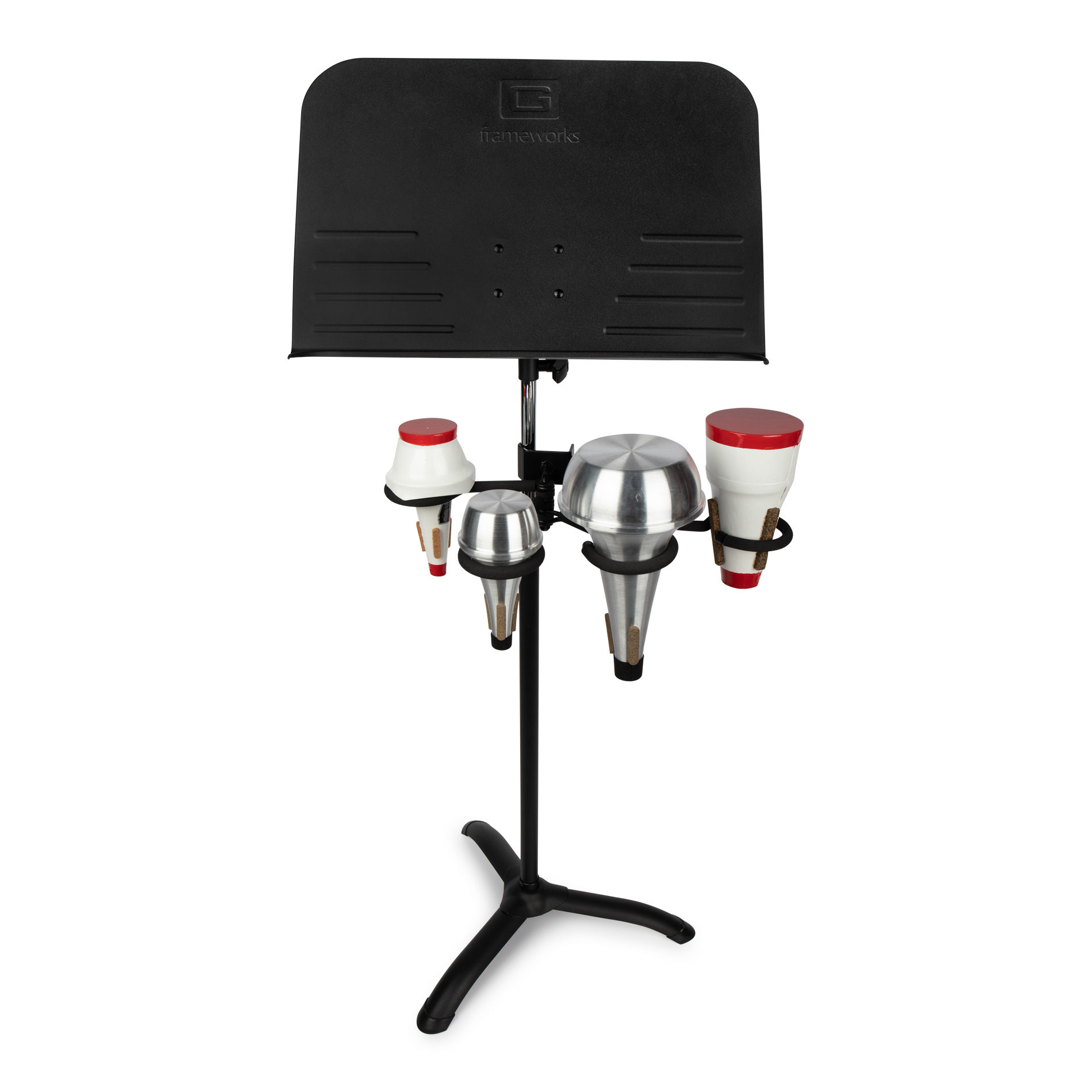 Stand-Clamping Rest for 4 Horn Mutes