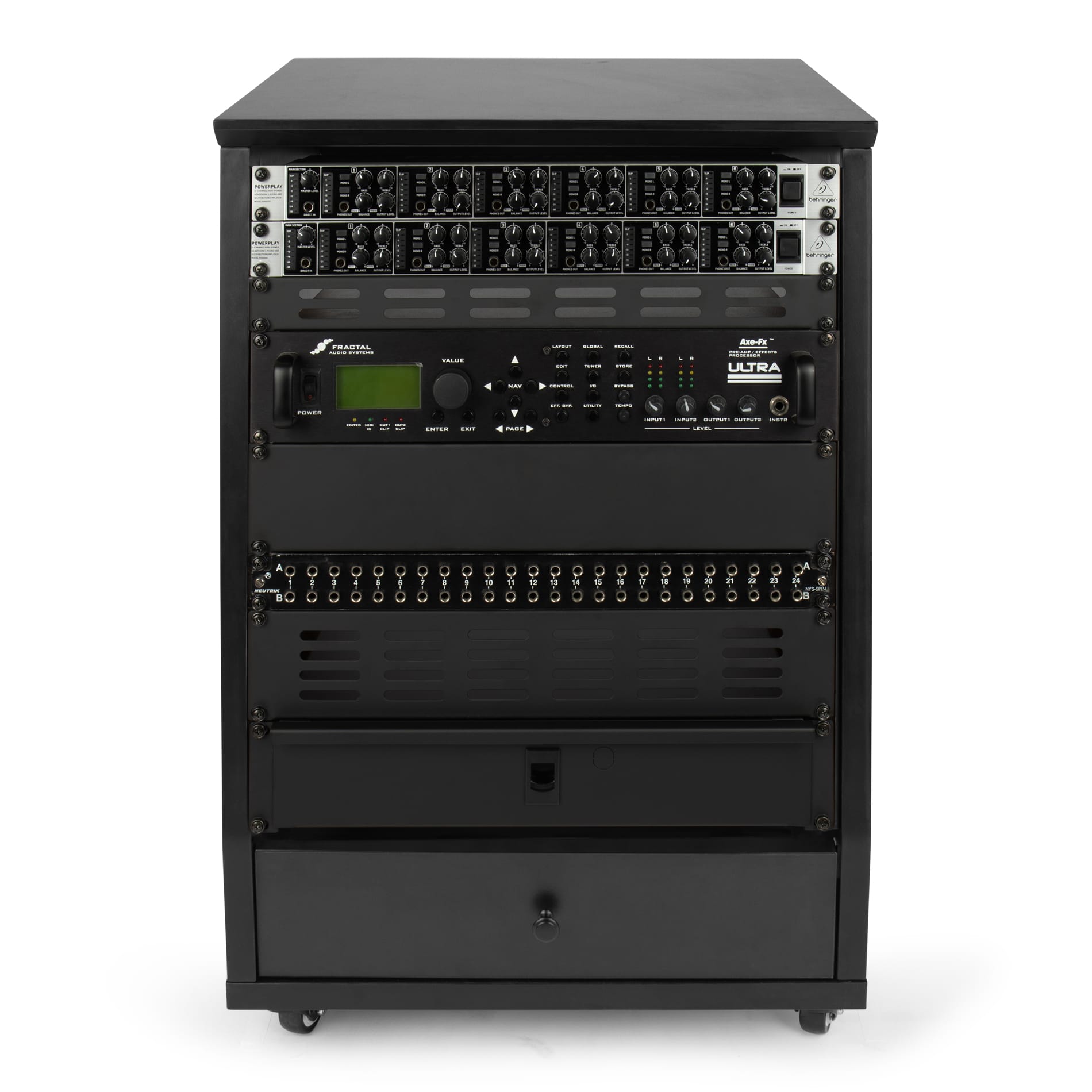 Frameworks Elite Angled Studio Rack - 12U BLK - Gator Cases