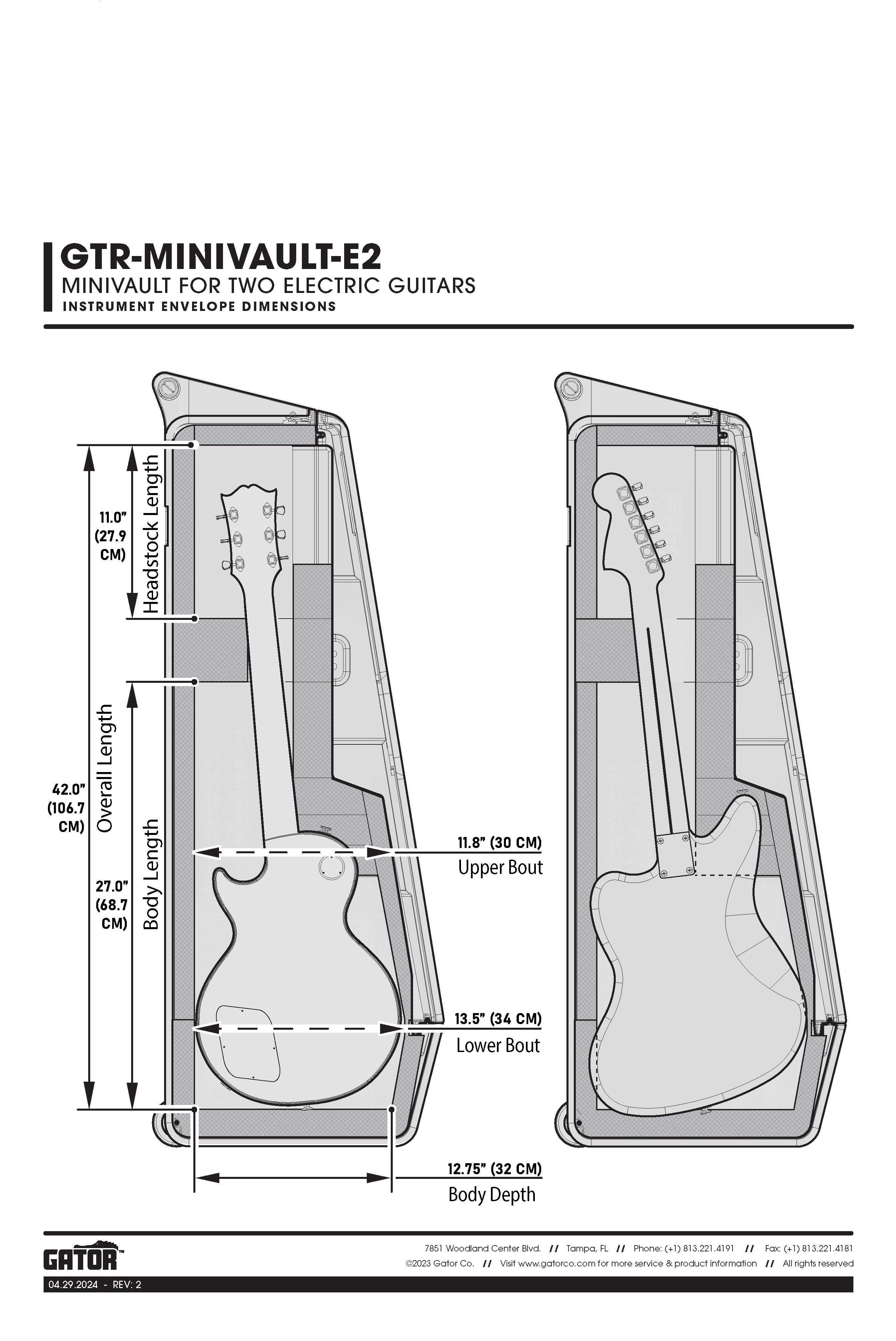 Minivault for 2 Electric Guitars