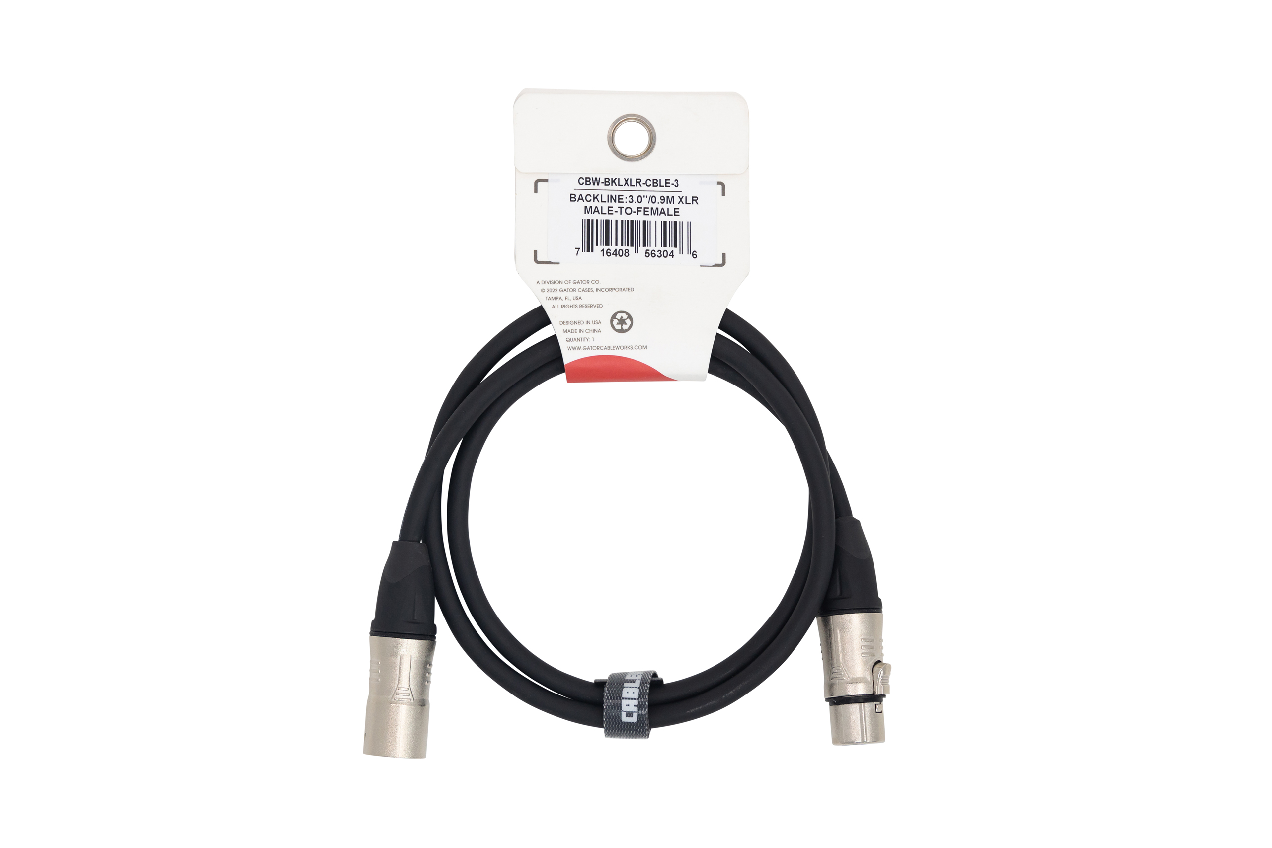 3 Foot XLR Microphone Cable