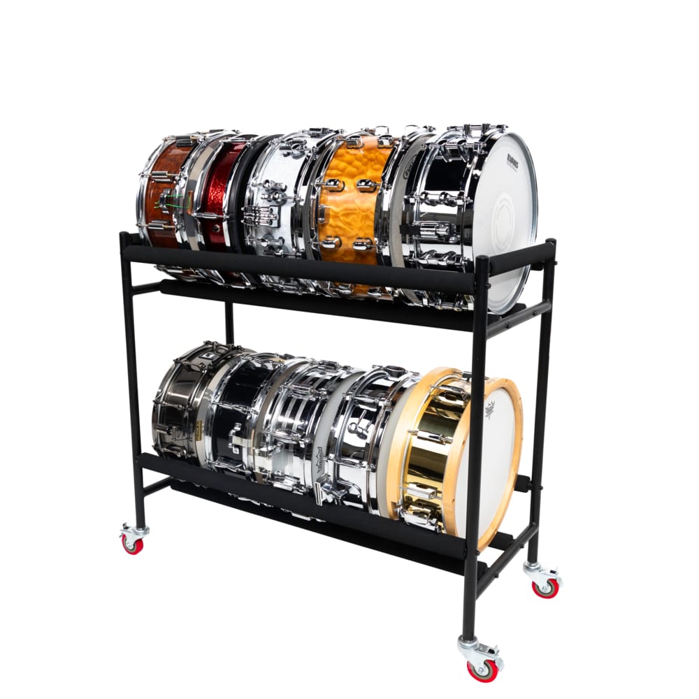 Two-Tier Snare Rack with Locking Casters